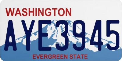 WA license plate AYE3945
