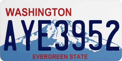 WA license plate AYE3952