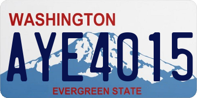 WA license plate AYE4015