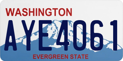 WA license plate AYE4061