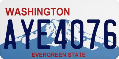 WA license plate AYE4076