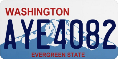 WA license plate AYE4082