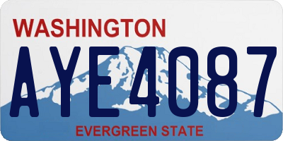 WA license plate AYE4087