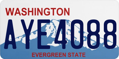 WA license plate AYE4088