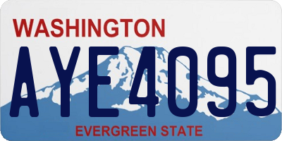 WA license plate AYE4095