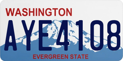 WA license plate AYE4108