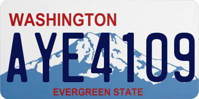 WA license plate AYE4109
