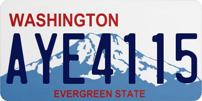 WA license plate AYE4115