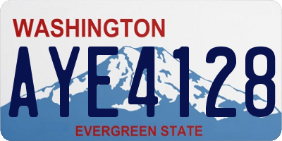 WA license plate AYE4128