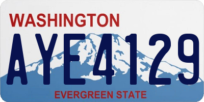 WA license plate AYE4129