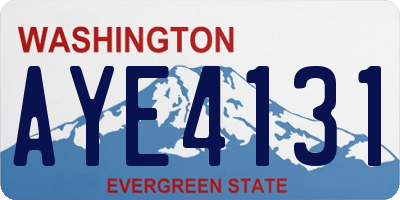 WA license plate AYE4131