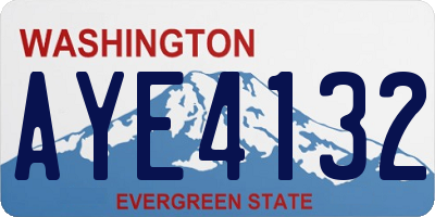 WA license plate AYE4132