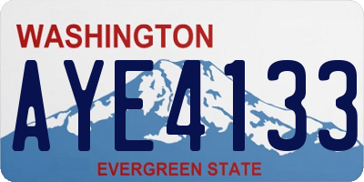 WA license plate AYE4133