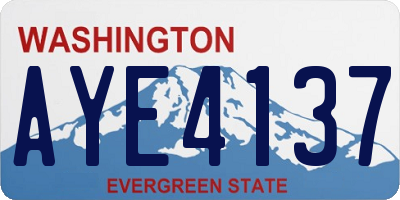 WA license plate AYE4137