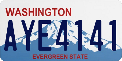 WA license plate AYE4141