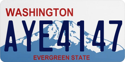 WA license plate AYE4147