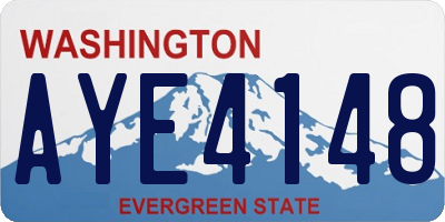 WA license plate AYE4148