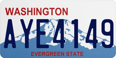 WA license plate AYE4149