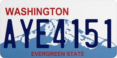 WA license plate AYE4151