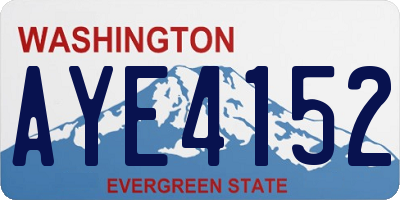 WA license plate AYE4152