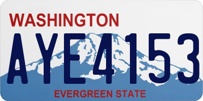 WA license plate AYE4153