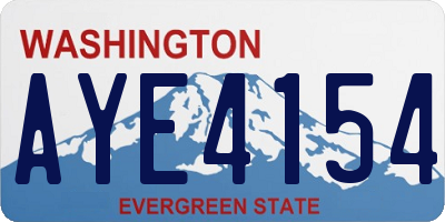 WA license plate AYE4154