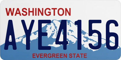 WA license plate AYE4156