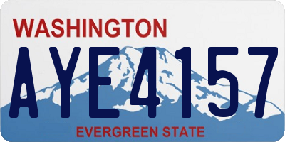 WA license plate AYE4157