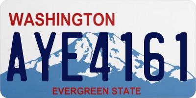 WA license plate AYE4161