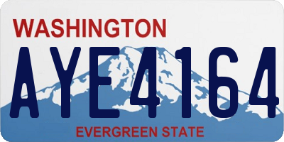WA license plate AYE4164