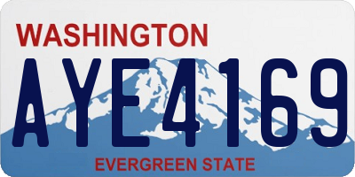 WA license plate AYE4169