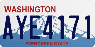 WA license plate AYE4171