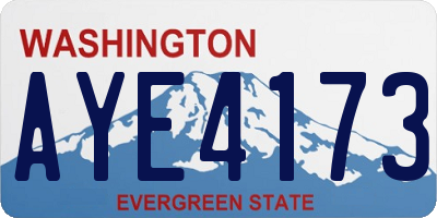 WA license plate AYE4173
