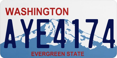 WA license plate AYE4174