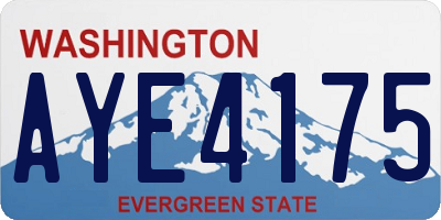 WA license plate AYE4175