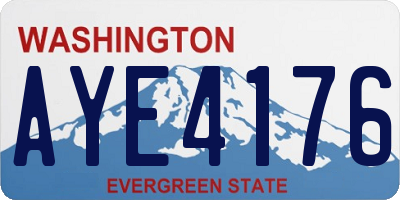 WA license plate AYE4176