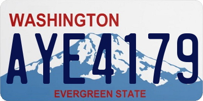 WA license plate AYE4179