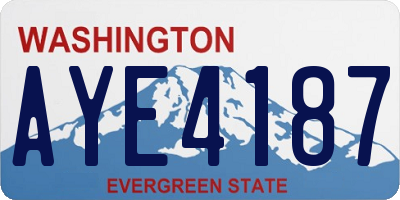WA license plate AYE4187