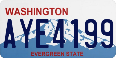 WA license plate AYE4199