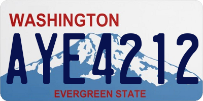 WA license plate AYE4212