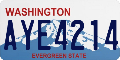 WA license plate AYE4214