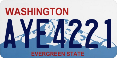 WA license plate AYE4221
