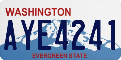 WA license plate AYE4241
