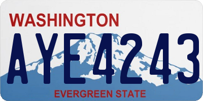 WA license plate AYE4243