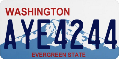 WA license plate AYE4244