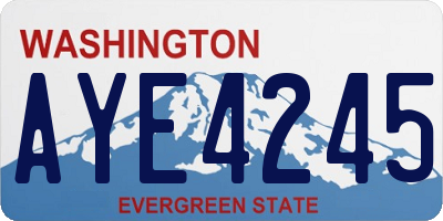WA license plate AYE4245