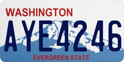 WA license plate AYE4246