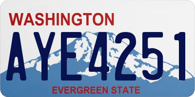 WA license plate AYE4251
