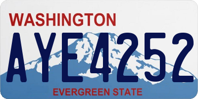 WA license plate AYE4252
