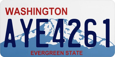 WA license plate AYE4261